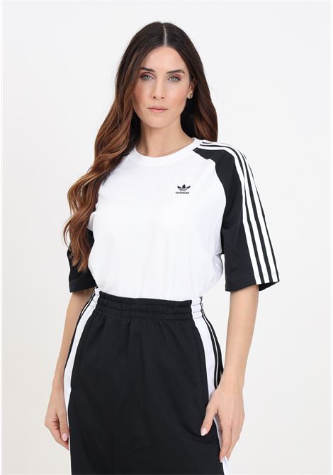 Black and white blocked tee os women's t-shirt ADIDAS ORIGINALS | IS4104.